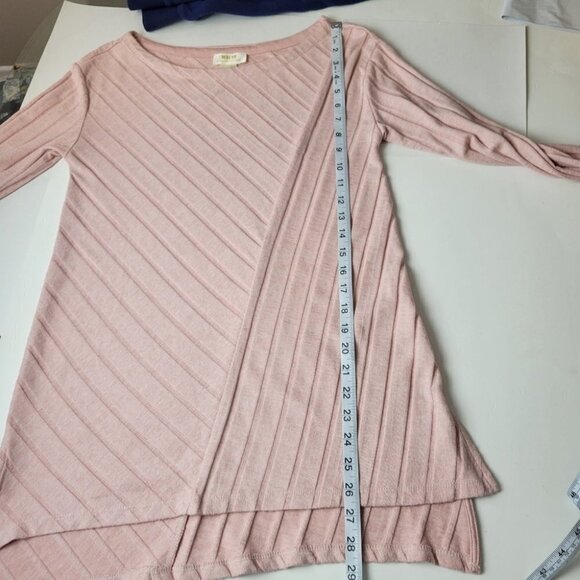 Maeve by Anthropologie Brushed Knit Long Sleeve Top Pink S - Picture 9 of 12